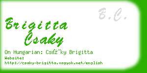 brigitta csaky business card